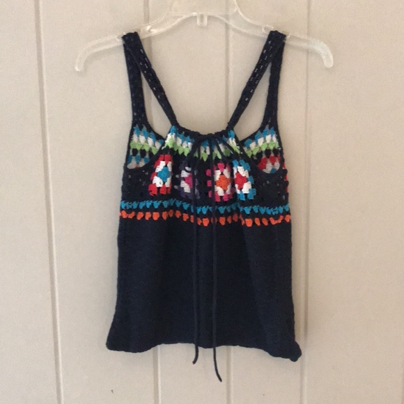 Crochet Floral Knit Retro Tank Top - Picture 6 of 9
